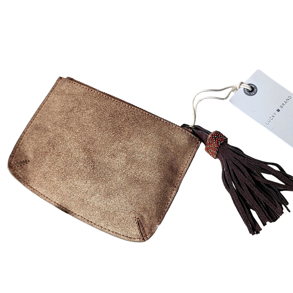 NWT Lucky Brand Tassel Change/Cosmetic Purse